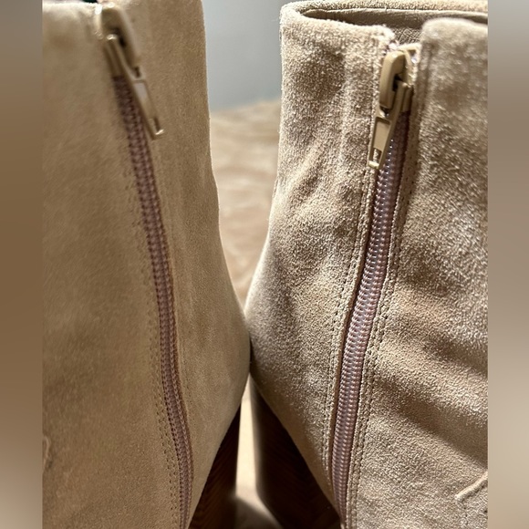 Sand Suede Steve Madden Booties - Picture 2 of 9